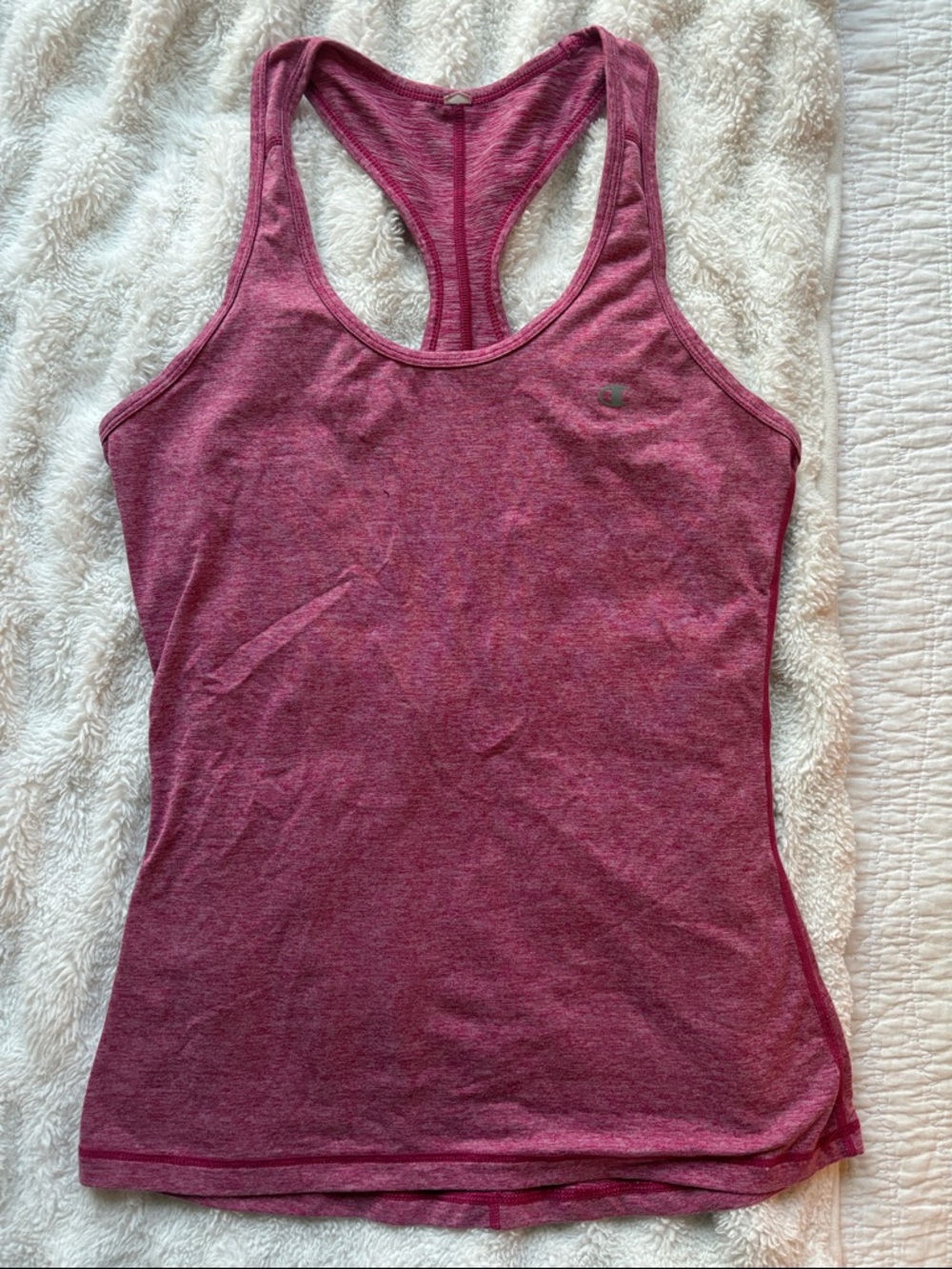 Champion Heather Raspberry Racerback Tank Top
